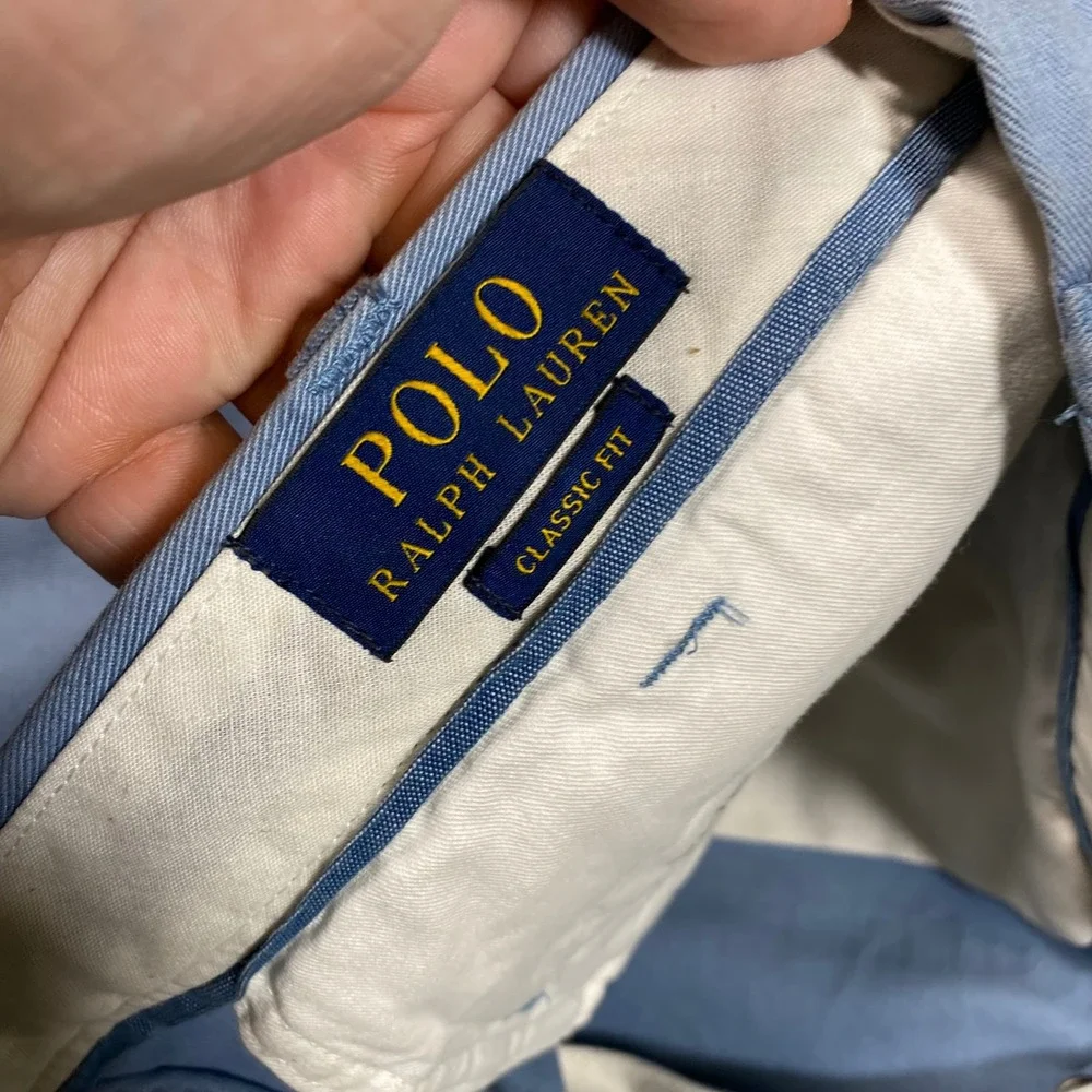 Polo Ralph Lauren Classic Fit Chino Pants Mens 40/32 Light Blue Cotton Twill